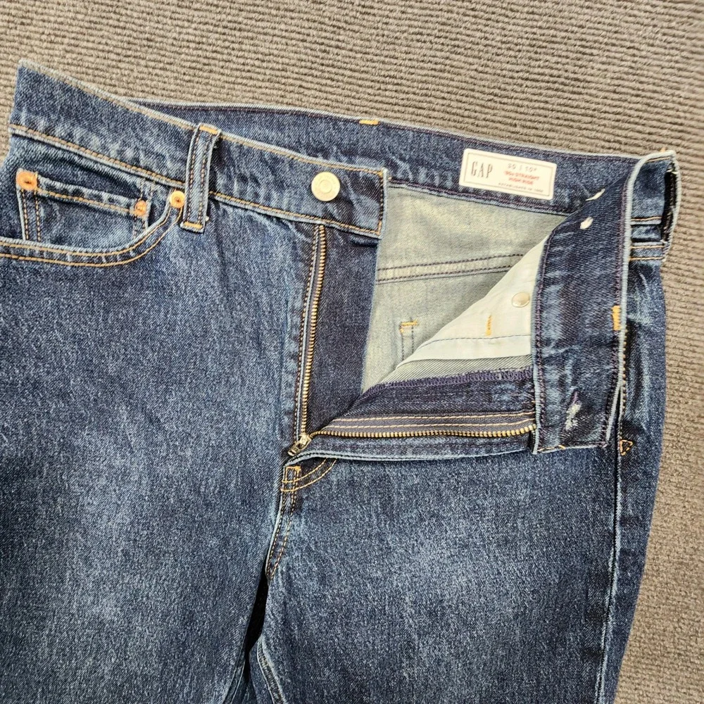 Gap Jeans Womens 10R Blue '90s Straight High Rise Denim Pants